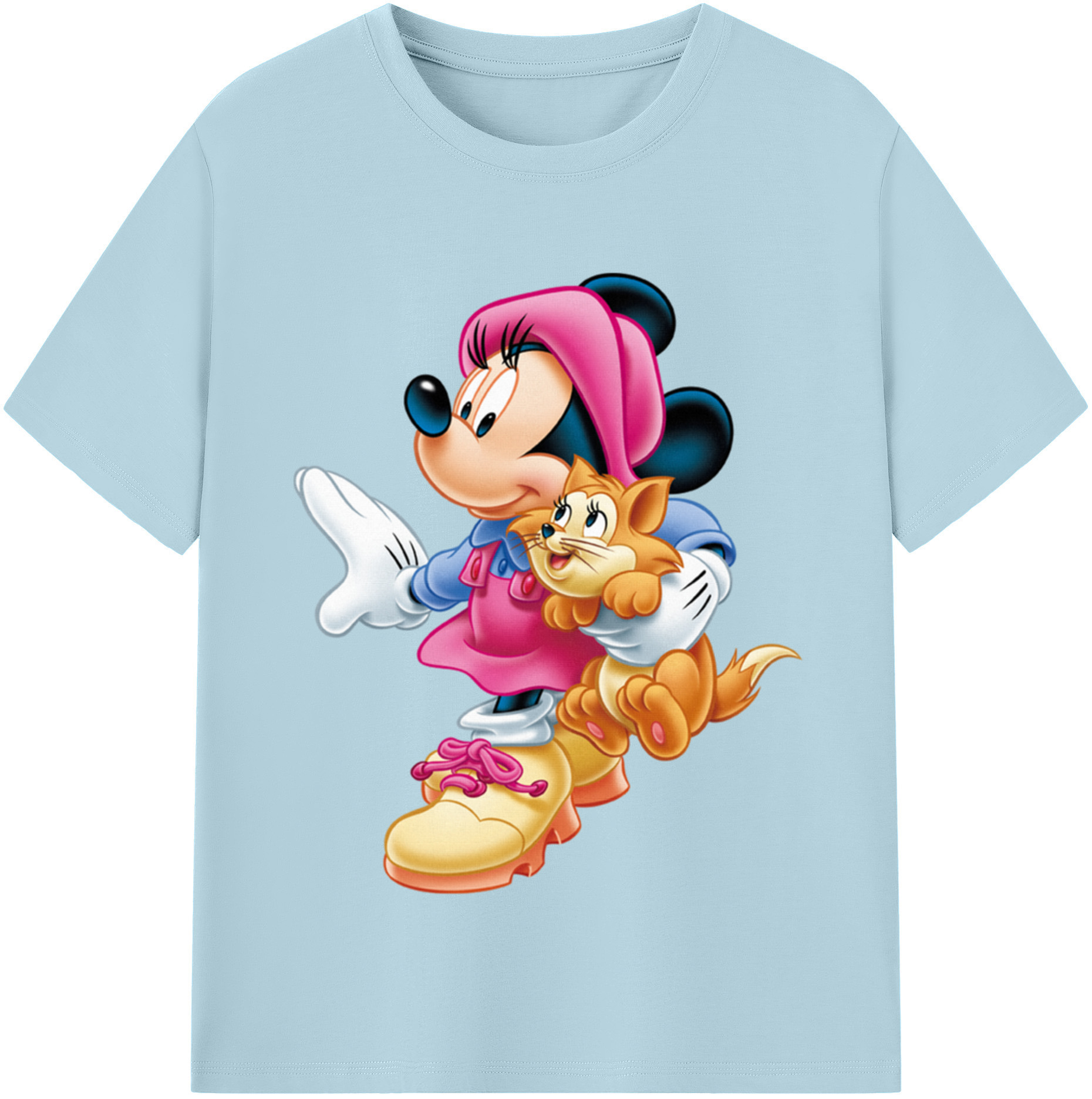 （画像用） ミッキーマウス Mickey Mouse 綿100％半袖Tシャツ（フロントプリント）